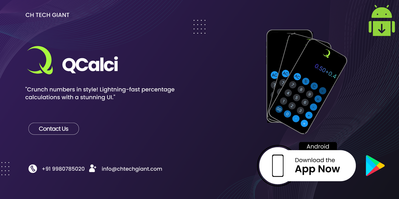 QCalci Calculator App - CH Tech Giant