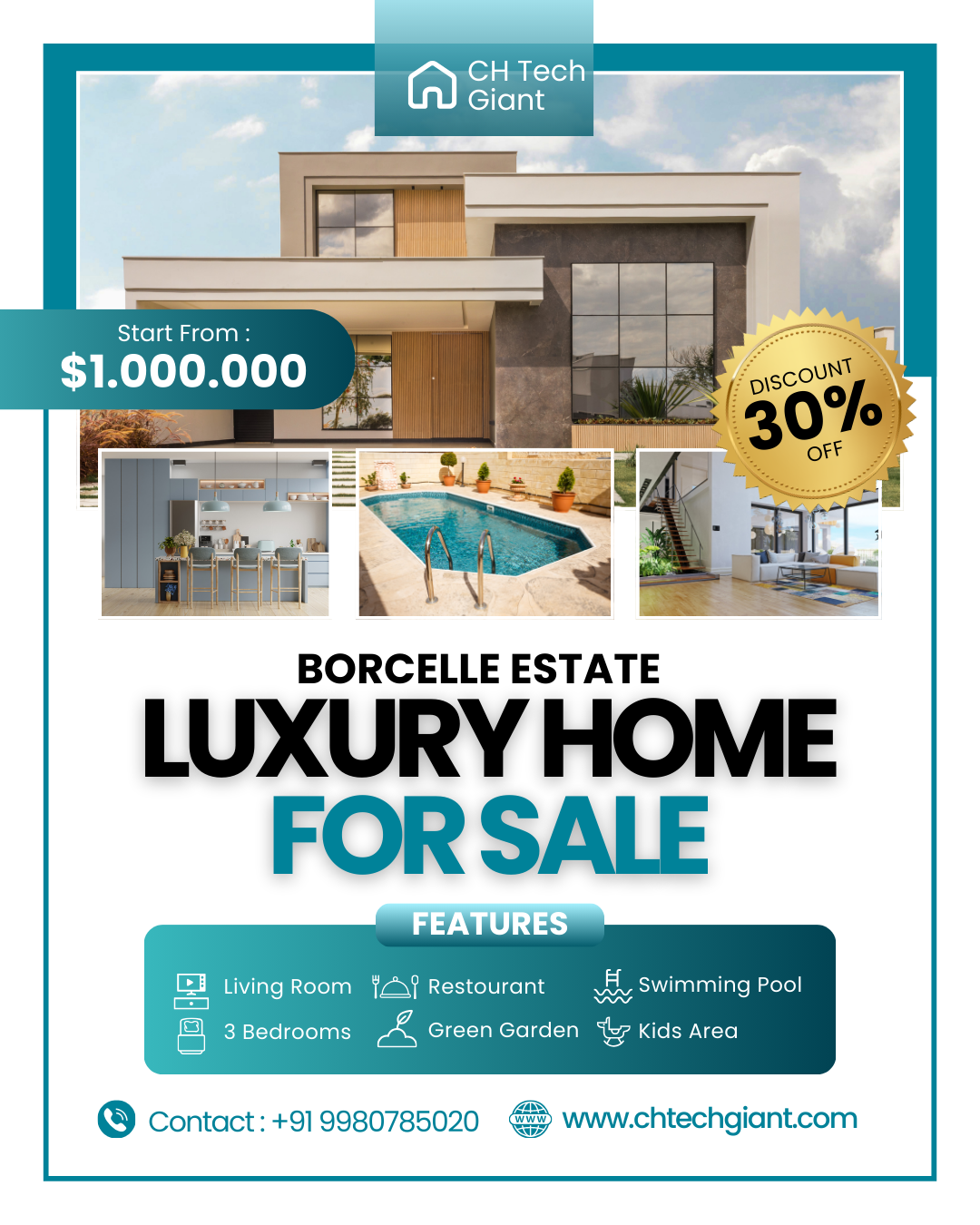 RealEstate Phamplet Designs - CH Tech Giant