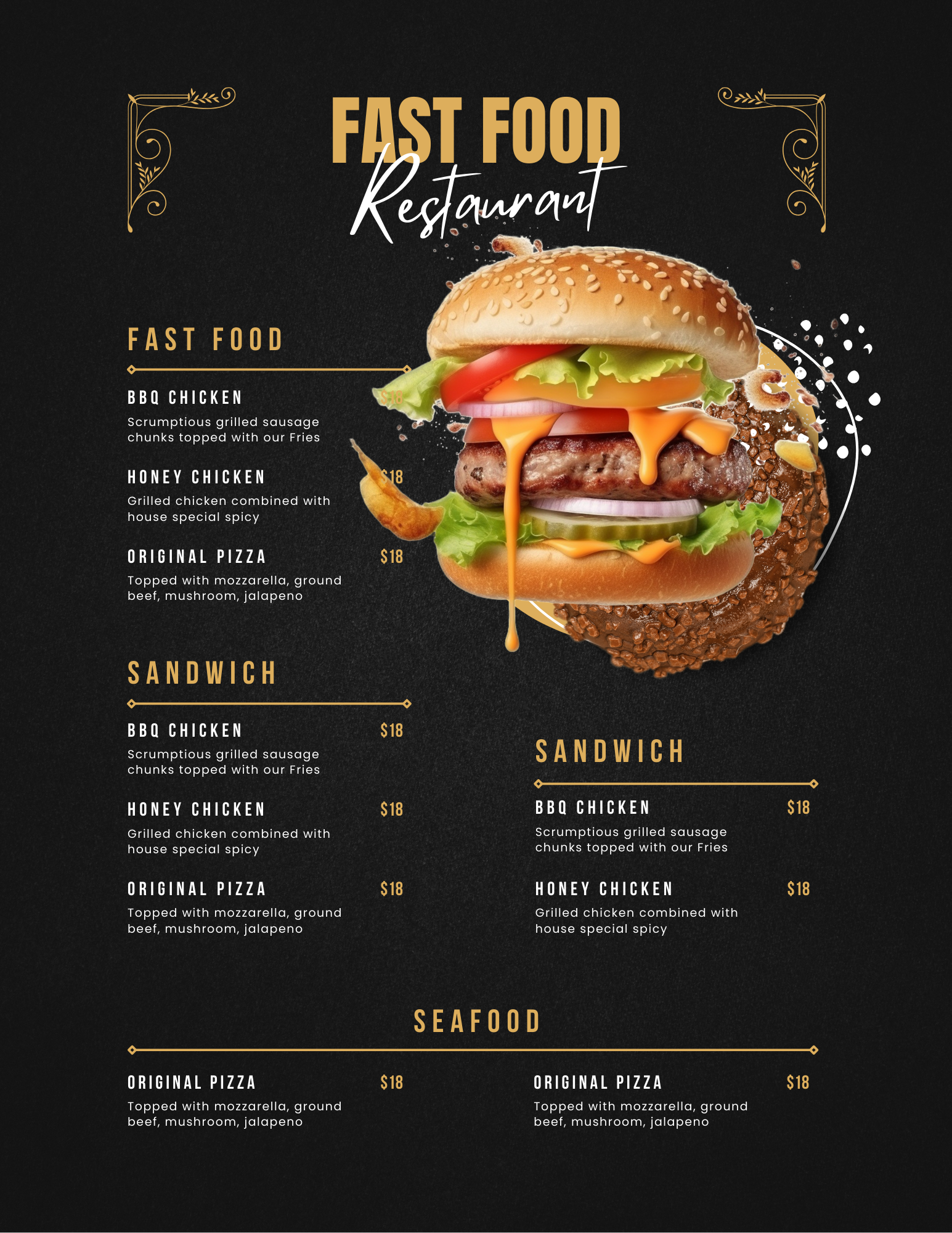 Restaurant Menu Designs - CH Tech Giant