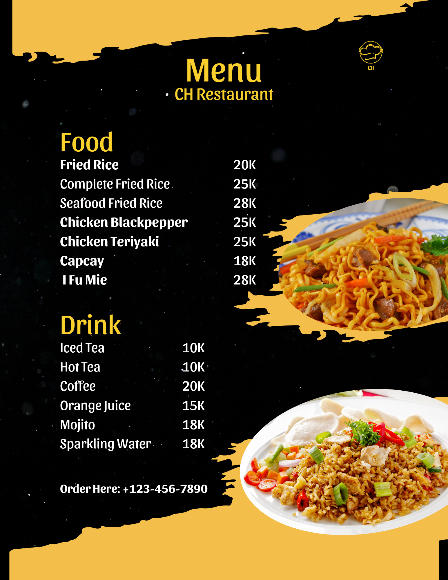 Restaurant Menu Designs - CH Tech Giant
