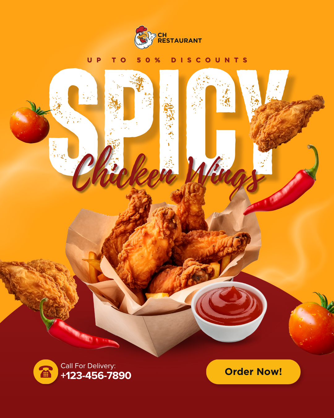 Restaurant Phamplet Design - CH Tech Giant