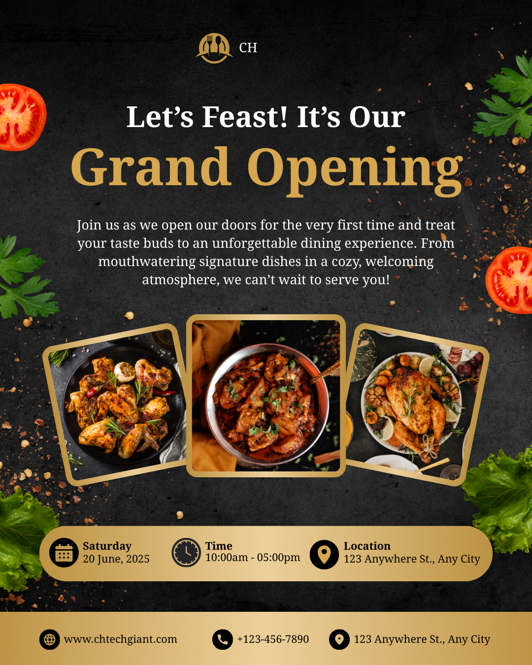 Restaurant Phamplet Design - CH Tech Giant