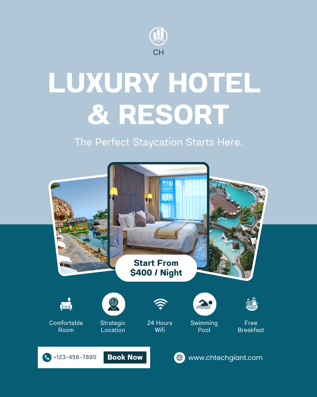 Resort Phamplet Designs - CH Tech Giant